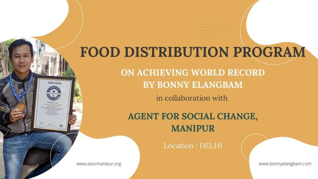 Food Distribution Program on achieving World Record by Bonny Elangbam