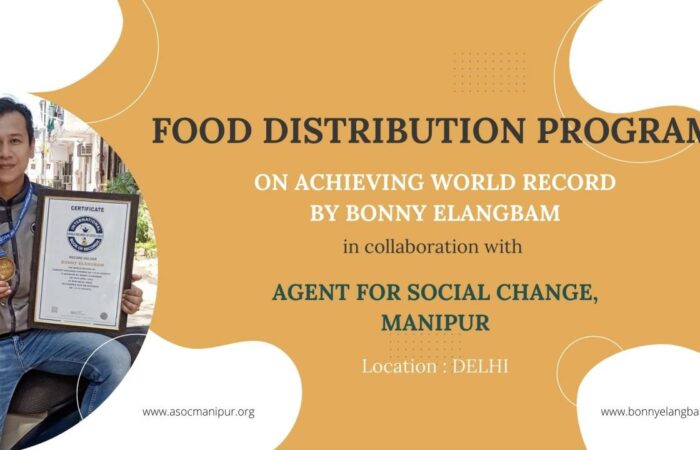 Food Distribution Program on achieving World Record by Bonny Elangbam